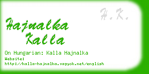 hajnalka kalla business card